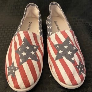 Airwalk Red, White & Blue Flag Slip Ons